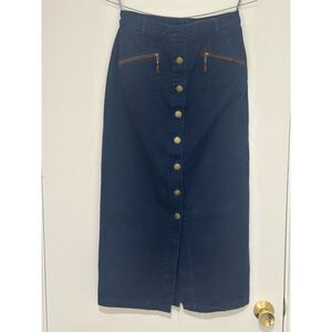 Jean skirt by Gardeur, size 10. Dark blue.